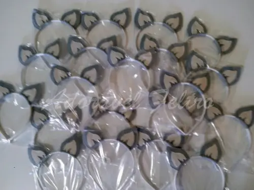 Kit 3 Tiaras Orelhas de Guaxinim