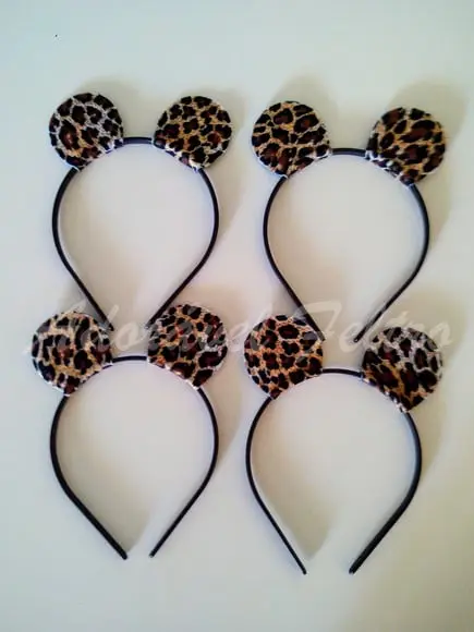 Kit 3 Tiaras Orelhas de Onça