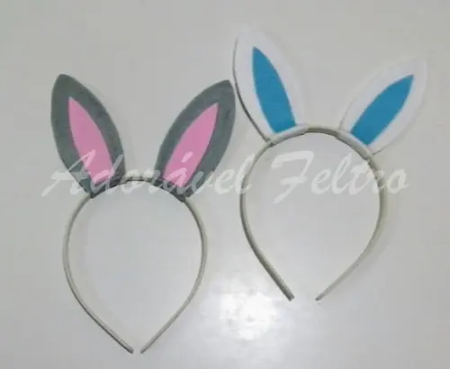 Kit 3 Tiaras Orelhas de Guaxinim