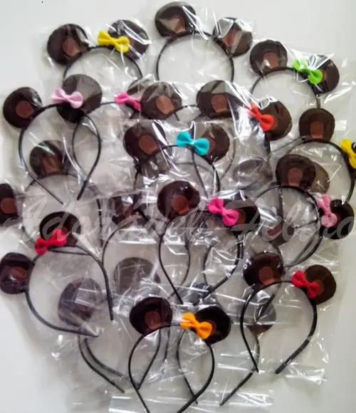 Kit 3 Tiaras Orelhas de Ursa com Laço