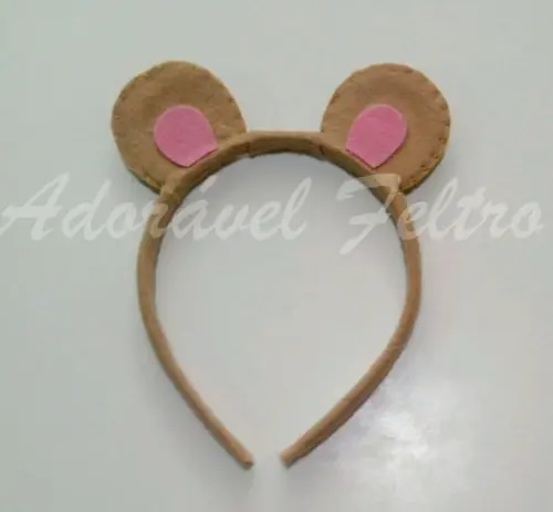 Kit 3 Tiaras Orelhas de Ursinho(encapada)