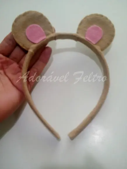 Kit 3 Tiaras ursinho (encapada)