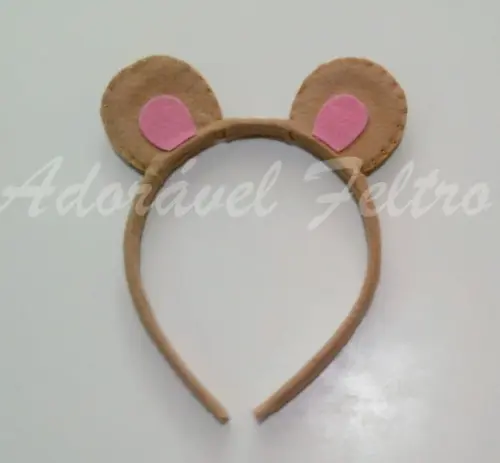 Kit 3 Tiaras ursinho (encapada)