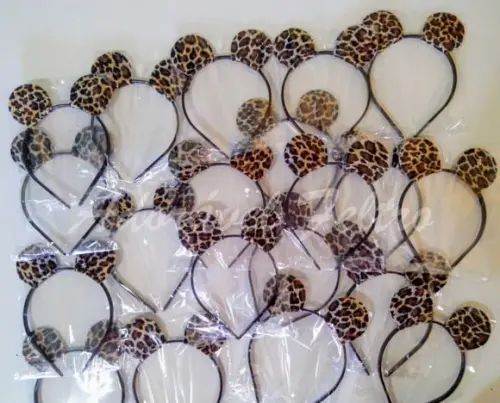 Kit 6 Tiaras Orelhas de Onça