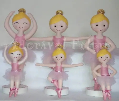 Linda Boneca Bailarina em Feltro 23 cm