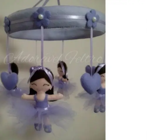 Lindo Móbile Boneca Bailarina (Aro 25cm)