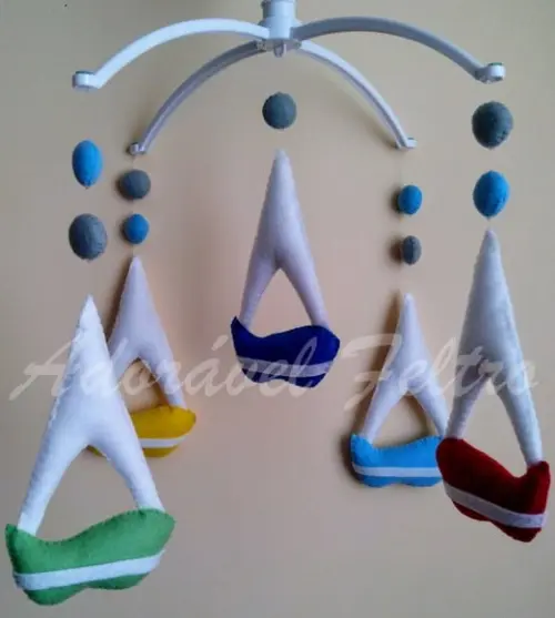 Móbile Barcos à Vela