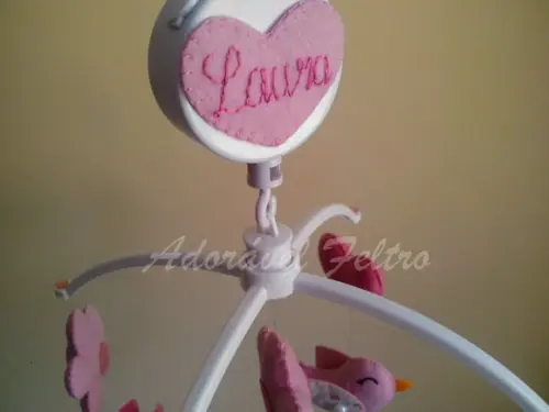 Móbile Giratório Musical Passarinhos+Suporte