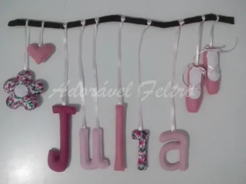 Móbile Letras no Galho(Bailarina)