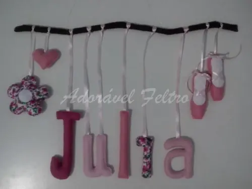 Móbile Letras no Galho(Bailarina)