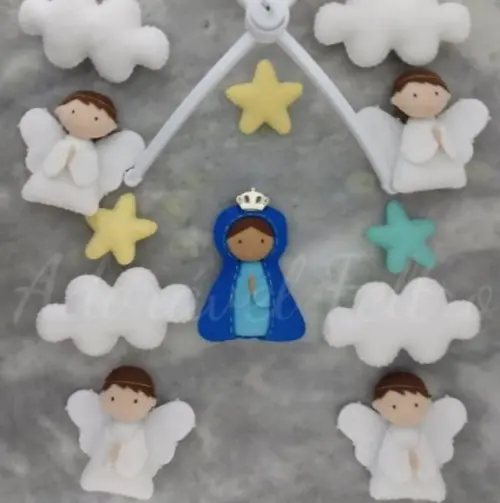 Móbile Nossa Senhora, Anjos e Nuvens