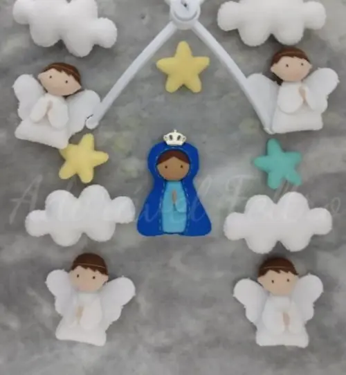 Móbile Nossa Senhora, Anjos e Nuvens