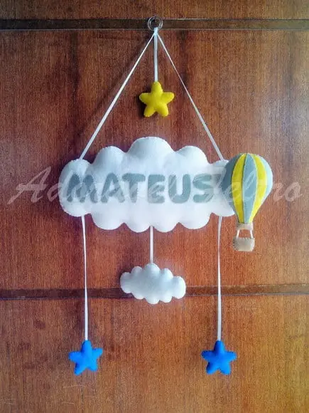 Porta Maternidade Nuvens e Balão