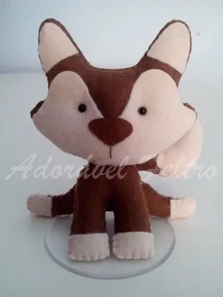 Raposa em feltro - 12cm