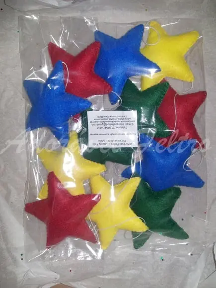 Varal Estrelas em Feltro - 2,5m