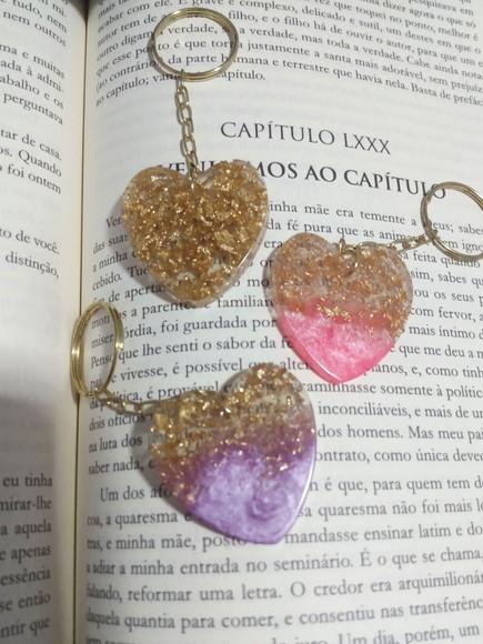 Chaveiro de Resina Coração Grande