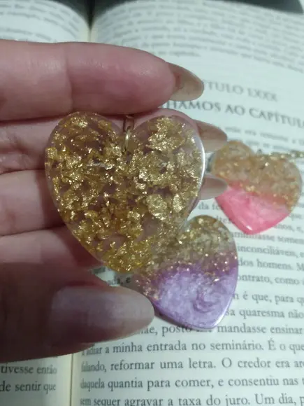 Chaveiro de Resina Coração Grande