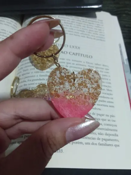 Chaveiro de Resina Coração Grande