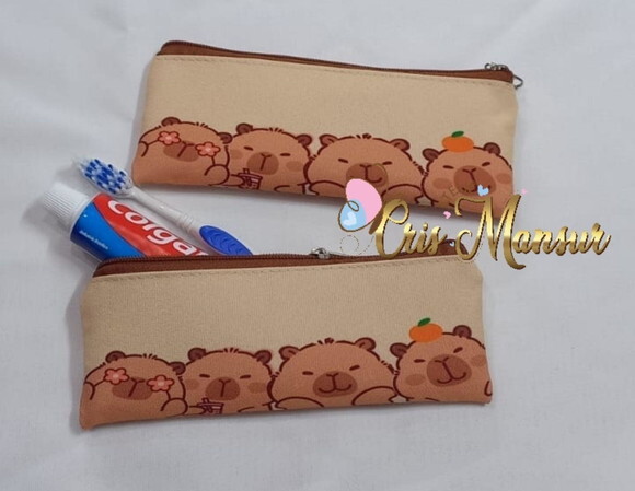 Estojo Slim Personalizado Capivara- Porta Higiene Bucal