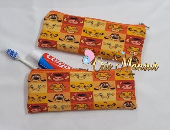 Estojo Slim Personalizado Rei Leão - Porta Higiene Bucal