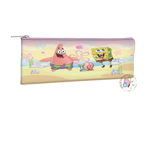 Estojo Slim Personalizados 19 x 7 - Tema Bob Esponja