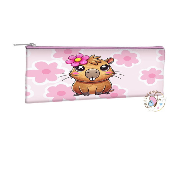 Estojo Slim Personalizados 19 x 7 - Tema Capivara