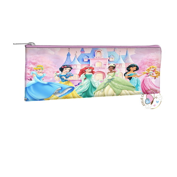 Estojo Slim Personalizados 19 x 7 - Tema Princesas da Disney