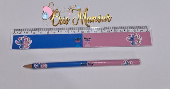 Kits Lápis e Régua Personalizados Stitch