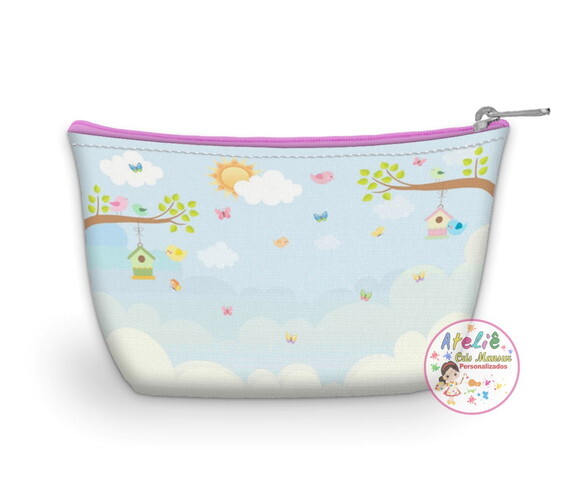 Necessaire Personalizada - Tema Jardim dos passárros