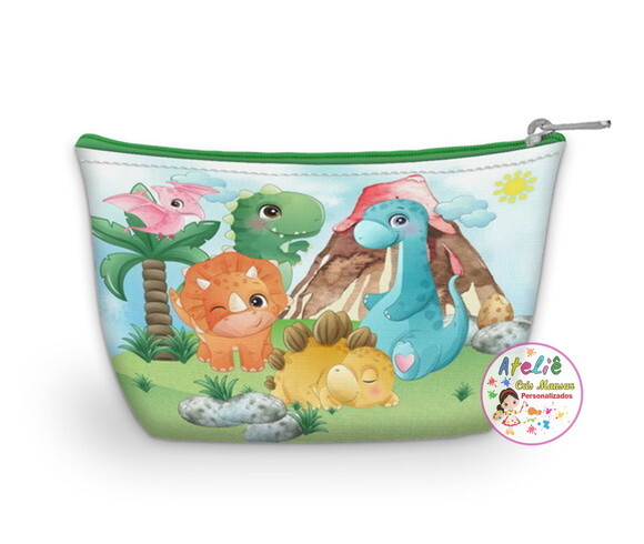 Necessaire Personalizada Dino Baby Aquarela