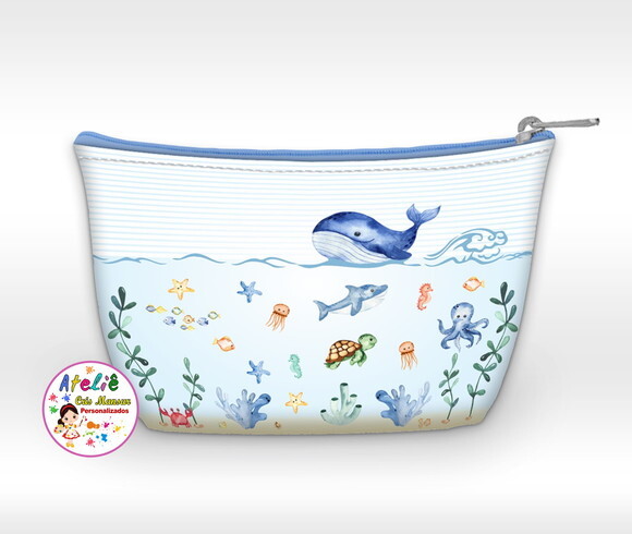 Necessaire personalizada Fundo do mar