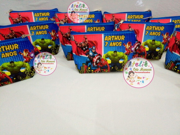 Necessaire Personalizada Heróis Avengers