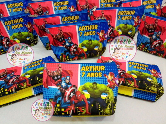 Necessaire Personalizada Heróis Avengers