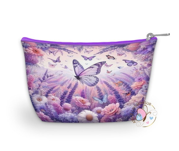 Necessaire Personalizada Jardim das Borboleta - Lavanda