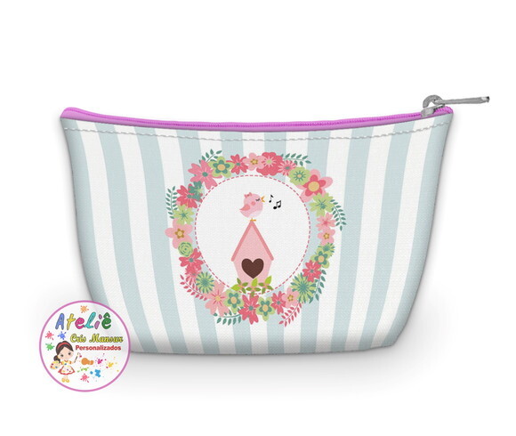 Necessaire personalizada jardim encantado