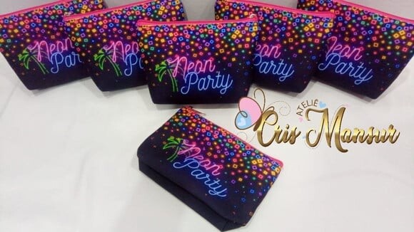 Necessaire Personalizada Neon Party