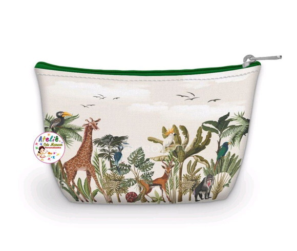 Necessaire Sáfari Animais Aquarela