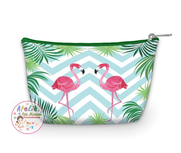 Necessarie Personalizada Tropical Flamingo Folhas