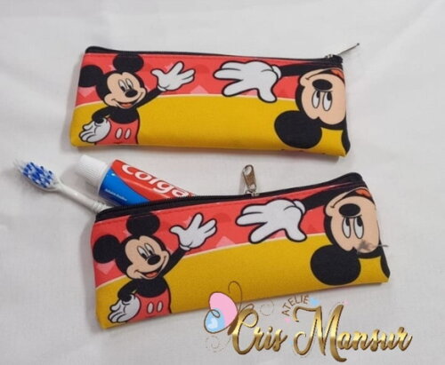Estojo Slim Personalizado Mickey Porta Higiene Bucal