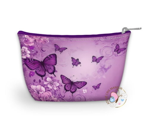 Lembrancinha Necessaire Personalizada - Tema Borboleta Roxa