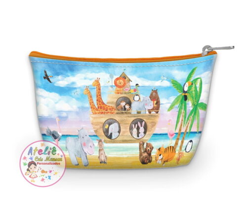 Necessaire A arca de Noé aquarela