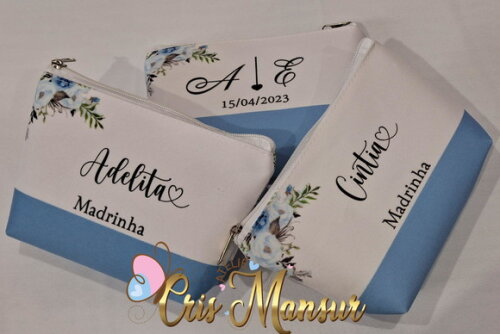 Necessaire Madrinha Casamento - Azul Serenity