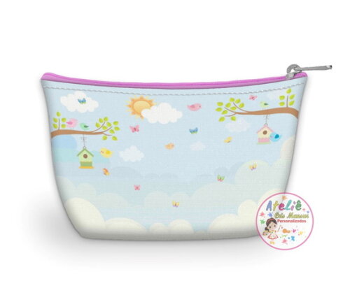 Necessaire Personalizada - Tema Jardim dos passárros