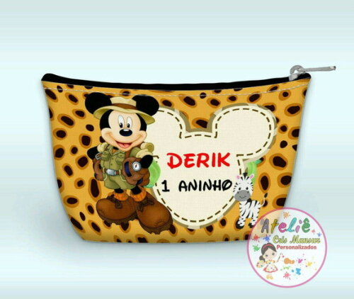 Necessaire Personalizada - Tema Safari Mickey