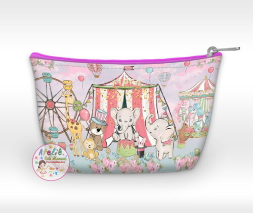 Necessaire personalizada Circo rosa