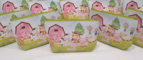 Necessaire personalizada Fazendinha Aquarela