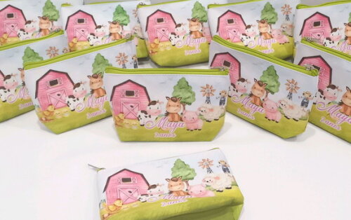 Necessaire personalizada Fazendinha Aquarela