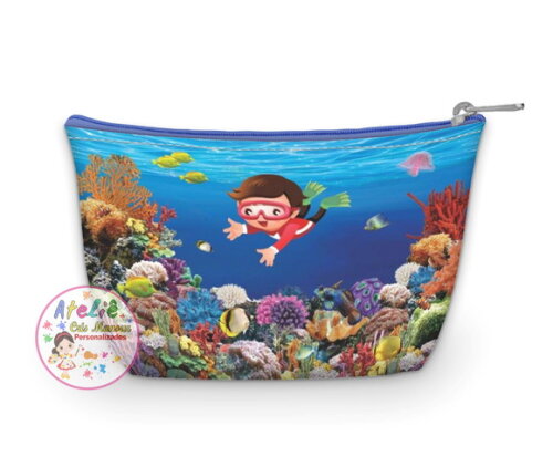 Necessaire personalizada Fundo do mar