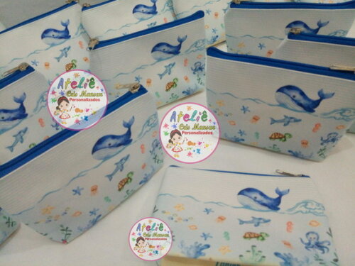 Necessaire Personalizada Fundo Do Mar Aguarela