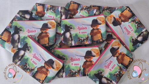 Necessaire Personalizada Gatos de Botas